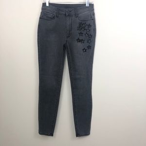 Philosophy Star Sequin Gray Skinny Jeans